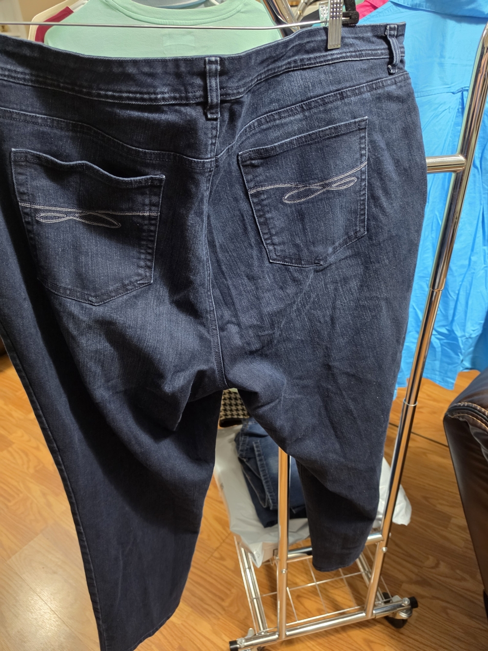 Style & Co. Women's Straight Leg Jeans in Dark Indigo - Picture 2 of 3